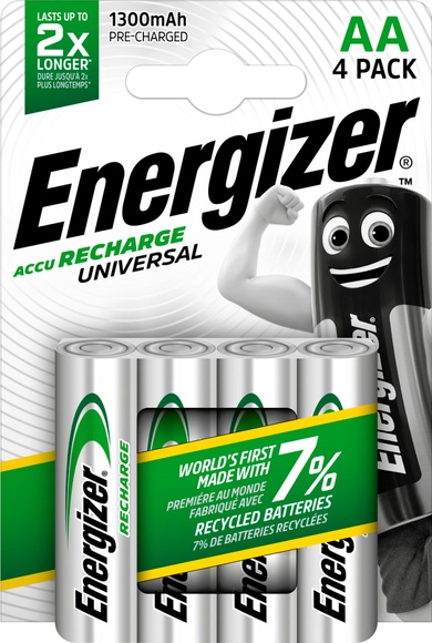 Energizer Recharge Universal AA 1300 mAh (4Stk.) Akku Batterie
