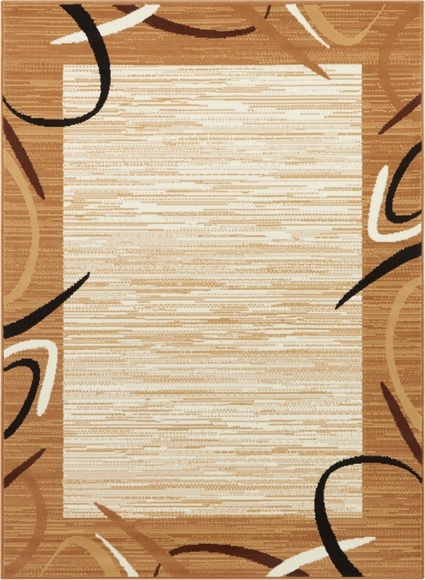 DELAVITA Teppich »Edmund«, rechteckig, 8 mm Höhe, Kurzflor, Retro-Look, Gekettelt, Bordüren Design, Wohnzimmer, Schlafzimmer, Arbeitszimmer, Robust, Pflegeleicht