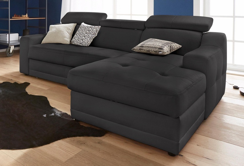 exxpo - sofa fashion Ecksofa, mit Köpf- bzw. Rückenverstellung, wahlweise mit Bettfunktion und Bettkasten