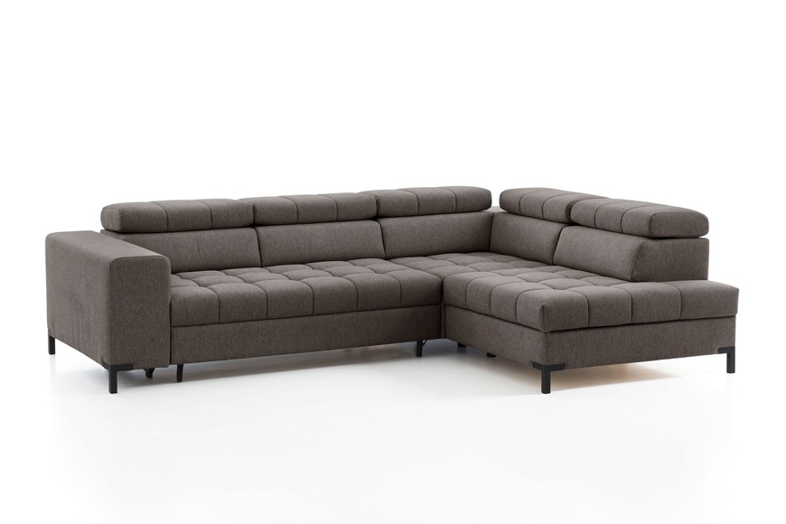 exxpo - sofa fashion Ecksofa, Steppung im Sitzbereich, Wahlweise mit Bettfunktion und Bettkasten, inklusive 5 verstellbaren Kopfstützen