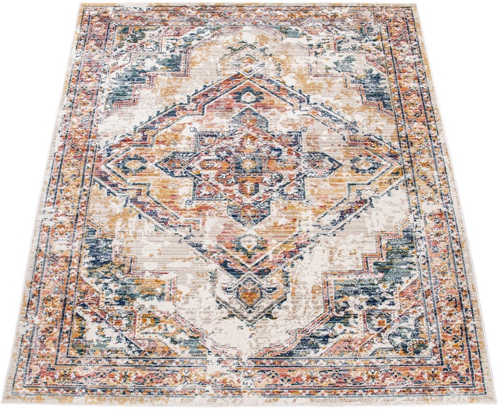 Paco Home Teppich »Herbete 735«, rechteckig, 8 mm Höhe, Kurzflor, Orient-Optik, Vintage Design, Wohnzimmer