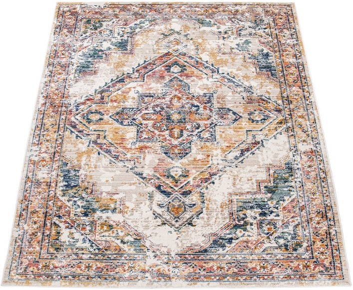 Paco Home Teppich »Herbete 735«, rechteckig, 8 mm Höhe, Kurzflor, Orient-Optik, Vintage Design, Wohnzimmer