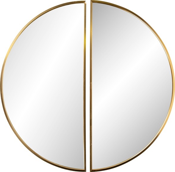 Spiegelprofi GmbH Wandspiegel »ELLA halbkreis«, (2 St.), 30x60 cm, 2-er Set