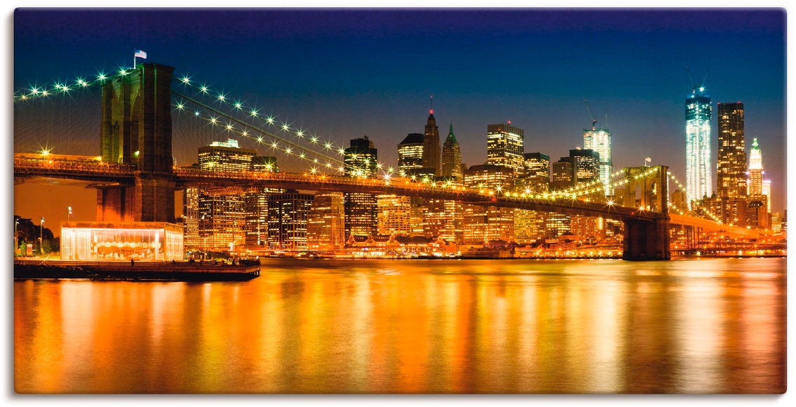 Artland Wandbild »Nächtliche Skyline Manhattan II«