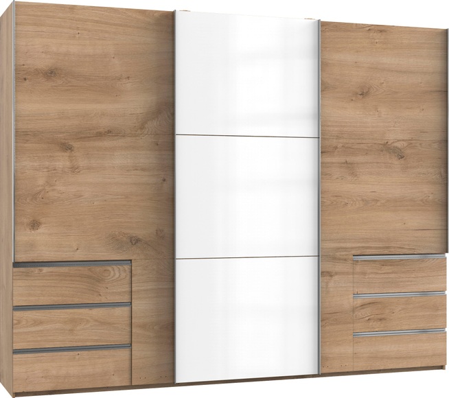 Fresh To Go Schwebetürenschrank »Laval«, inkl. zusätzlichen Einlegeböden, Schubkasteneinsatz und Selbsteinzug