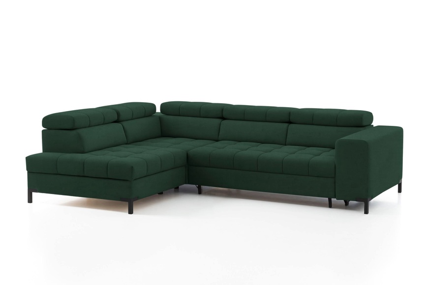 exxpo - sofa fashion Ecksofa, Steppung im Sitzbereich, Wahlweise mit Bettfunktion und Bettkasten, inklusive 5 verstellbaren Kopfstützen
