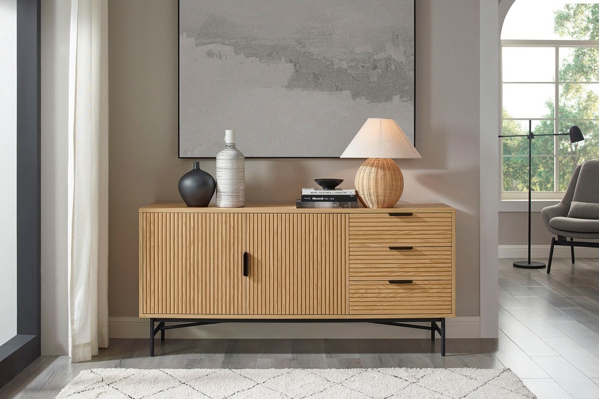 Sideboard Flubna natur schwarz 160