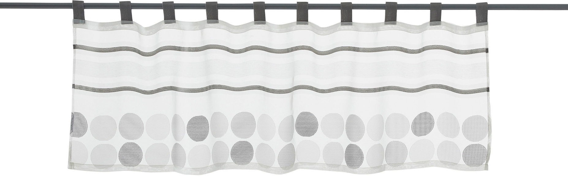 decolife Scheibengardine »Malie«, (1 St.), HxB: 45x140, Scheibengardine mit Webstruktur