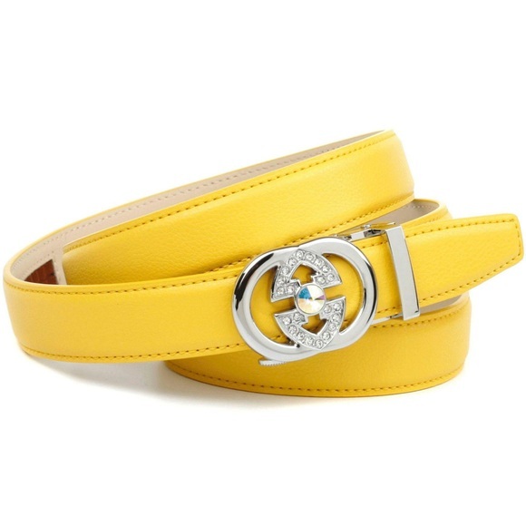 Anthoni Crown 2,5 cm Sommerlicher Automatic Gürtel in Gelb