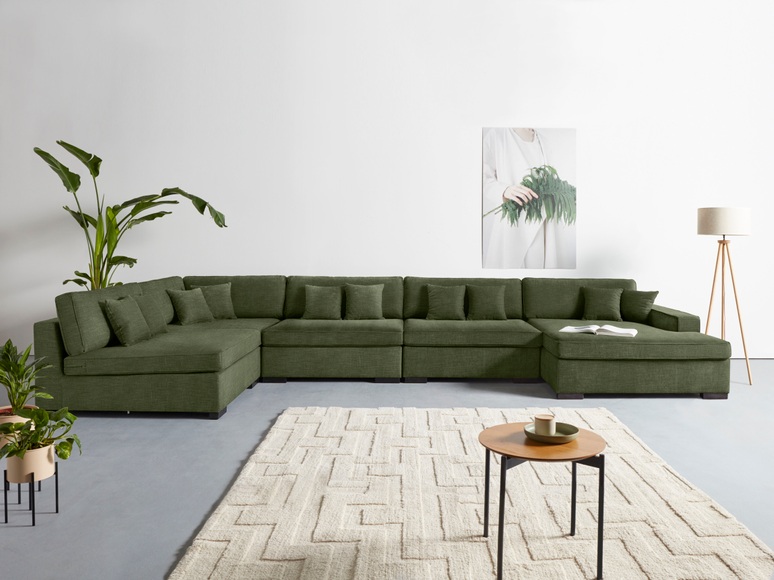 Guido Maria Kretschmer Home&Living Wohnlandschaft »Skara XXL«, Lounge-Sofa XXL mit Federkern-Polsterung, in vielen Bezugsvarianten, auch recycelt