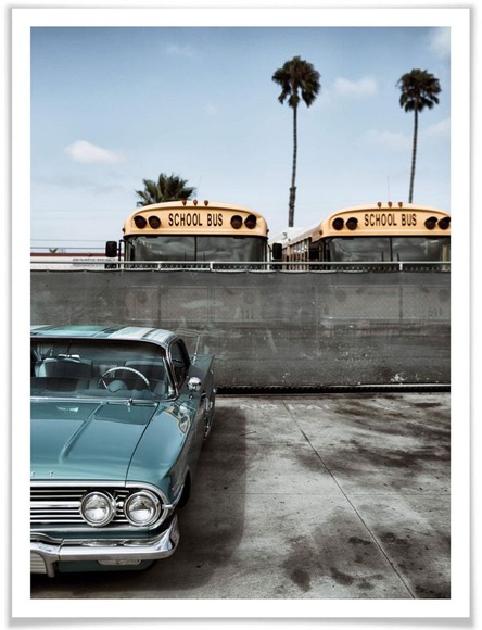 Wall-Art Poster »Ochlich Retro Auto Schulbus«, Autos, (1 St.)