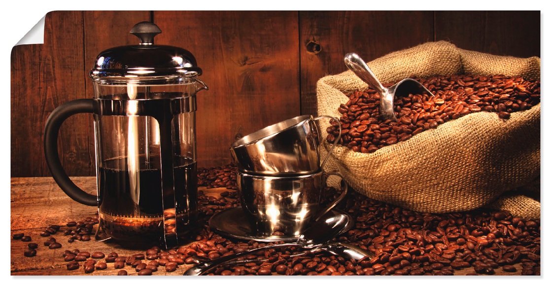 Artland Wandbild »Sack Kaffeebohnen mit Presse«
