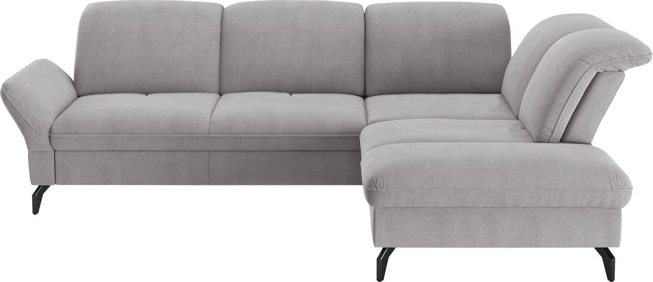 sit&more Ecksofa »Leandro L-Form«, Wahlweise mit Bett-, Kopfteil - und Armlehnfunktion, sowie Stauraum