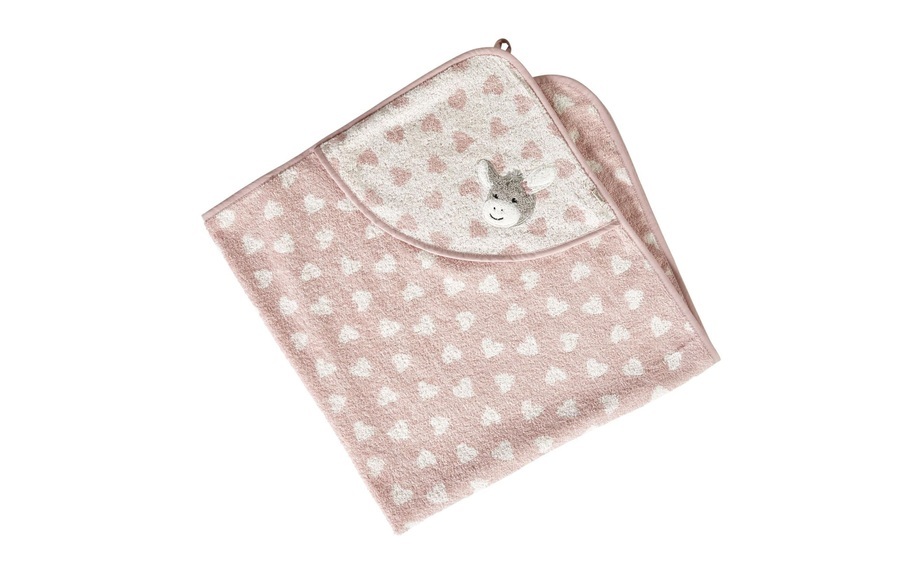 Sterntaler Kapuzen-Badetuch 100 x 100 cm Emmi Girl zartrosa