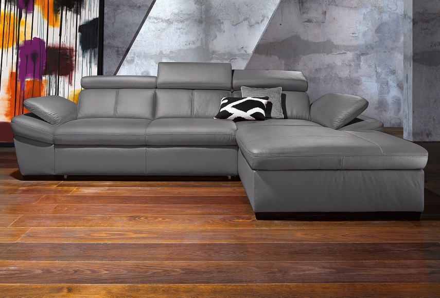 exxpo - sofa fashion Ecksofa, inklusive Kopfteil- und Armteilverstellung, wahlweise mit Bettfunktion
