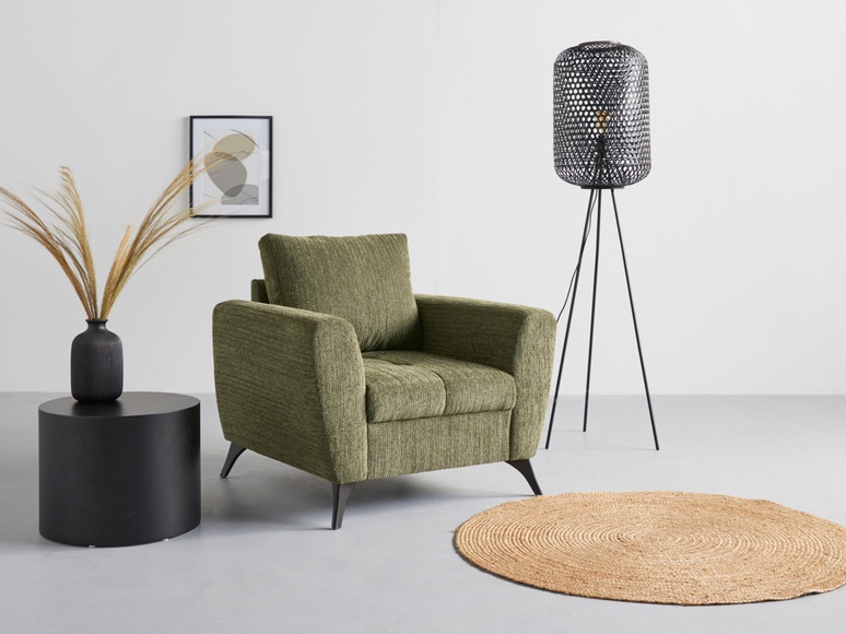 andas Sessel »Lörby Luxus«, Belastbarkeit bis 140kg pro Sitzplatz, auch mit Aqua clean-Bezug, feine Steppung im Sitzbereich, lose Kissen