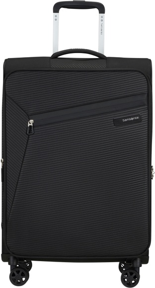 Samsonite Weichgepäck-Trolley »LITEBEAM, black, 66 cm«, 4 Rollen, Reisekoffer Aufgabegepäck Trolley mit Volumenerweiterung