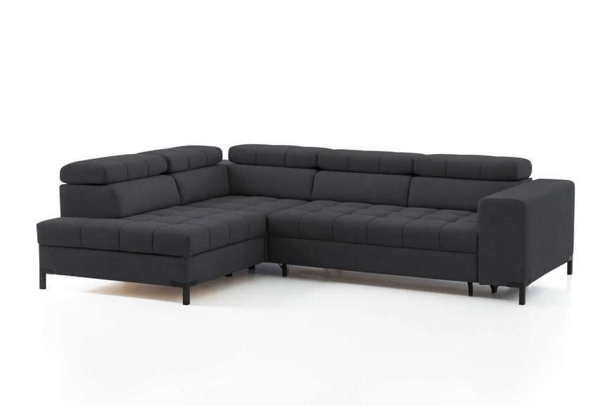 exxpo - sofa fashion Ecksofa, Steppung im Sitzbereich, Wahlweise mit Bettfunktion und Bettkasten, inklusive 5 verstellbaren Kopfstützen