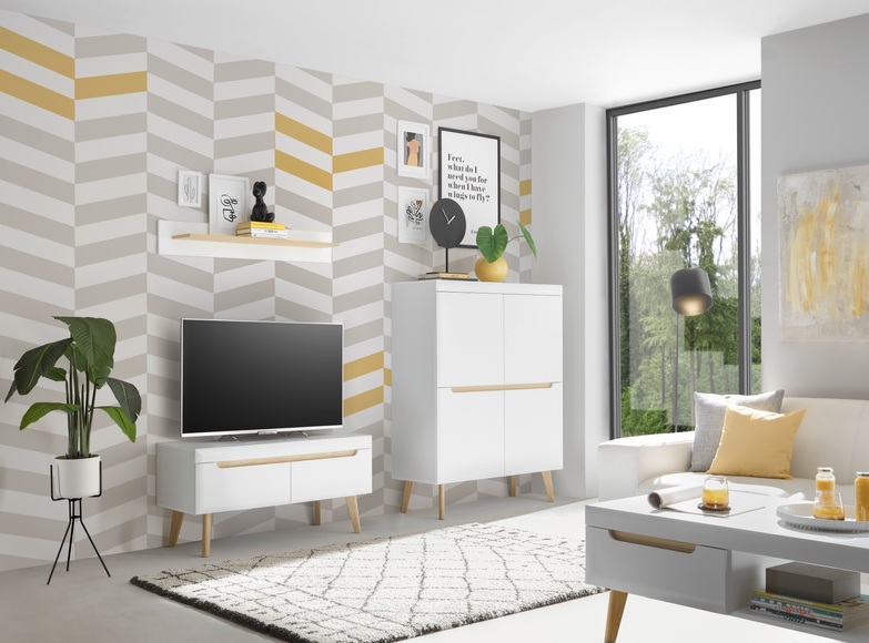 INOSIGN Wohnwand »Torge, Anbauwand, Schrankwand, Mediawand, Wohnzimmer-Set«, (3 St.), enthält 1 Lowboard, 1 Highboard, 1 Wandboard, 234 cm breit