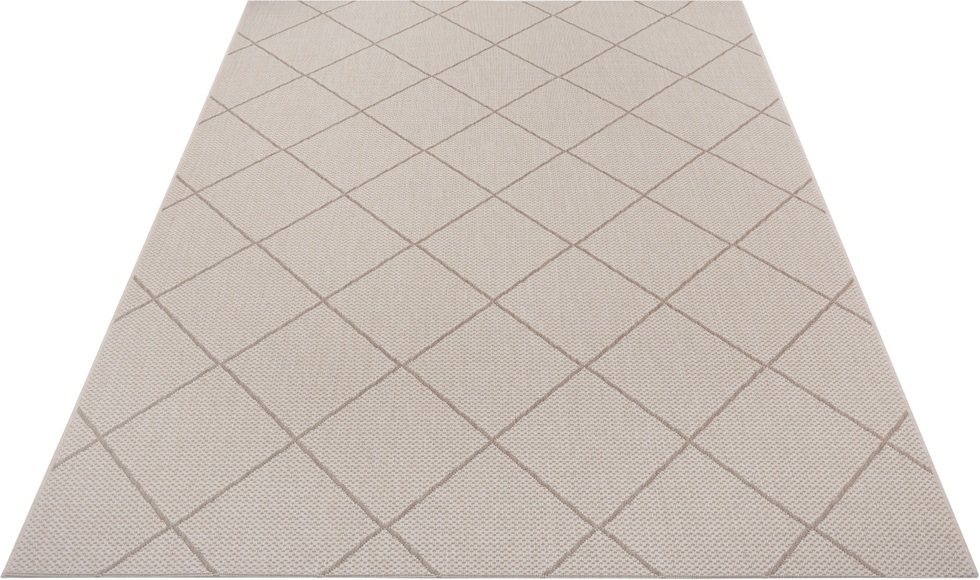 White Label - Teppich In-& Outdoor - 80 x 150 cm; - Creme, Hellbraun