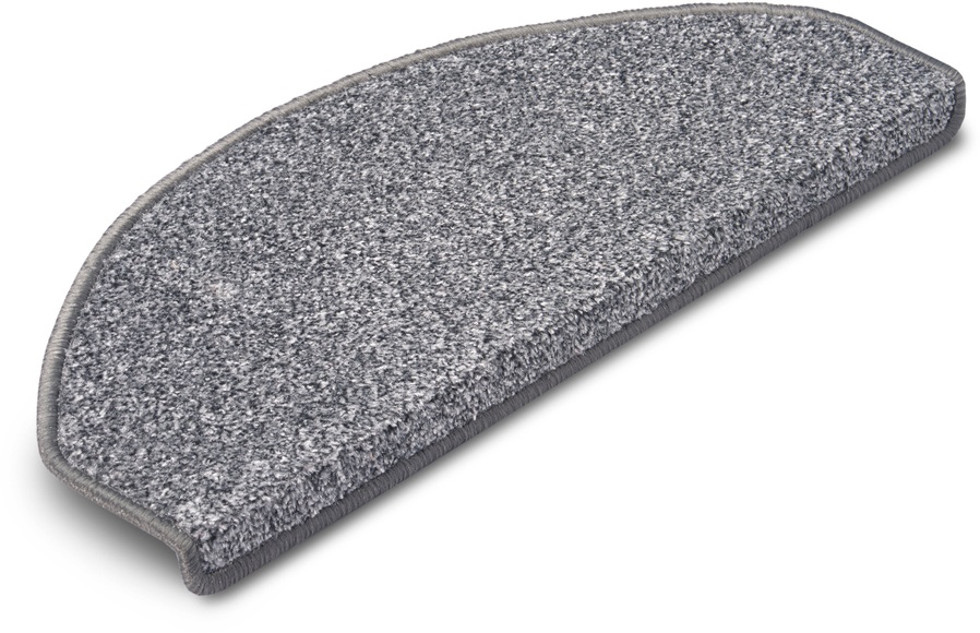 Hanse Home Exclusiv Stufenmatte »Liberty«, halbrund, 7 mm Höhe, Unifarben, Strapazierfähig, Flur, Wohnzimmer, Kräftige Farben, Kettelung, Pflegeleicht, Meliert, Treppe, Gekettelt, Set mit 15 Stufenn