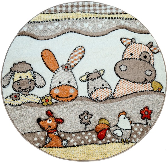 Kinderteppich, »Diamond 639«, Paco Home, rund, Höhe 18 mm