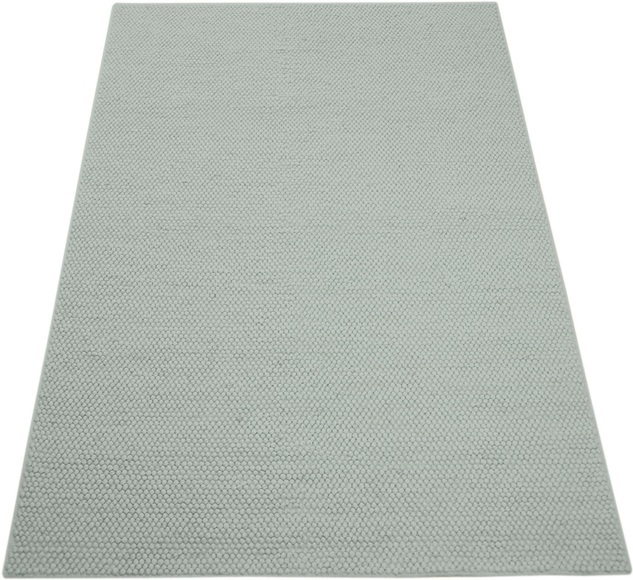 Home affaire Wollteppich »Adonia«, rechteckig, 14 mm Höhe, angenehme Haptik, Wollteppich, geknüpftes Design, einfarbig, ideale Teppiche für Wohnzimmer, Schlafzimmer, Ankleidezimmer, Gästezimmer