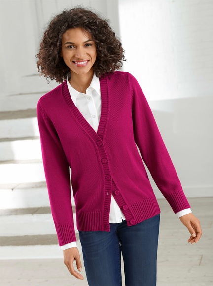 Casual Looks Strickjacke in »fully fashioned«-Verarbeitung