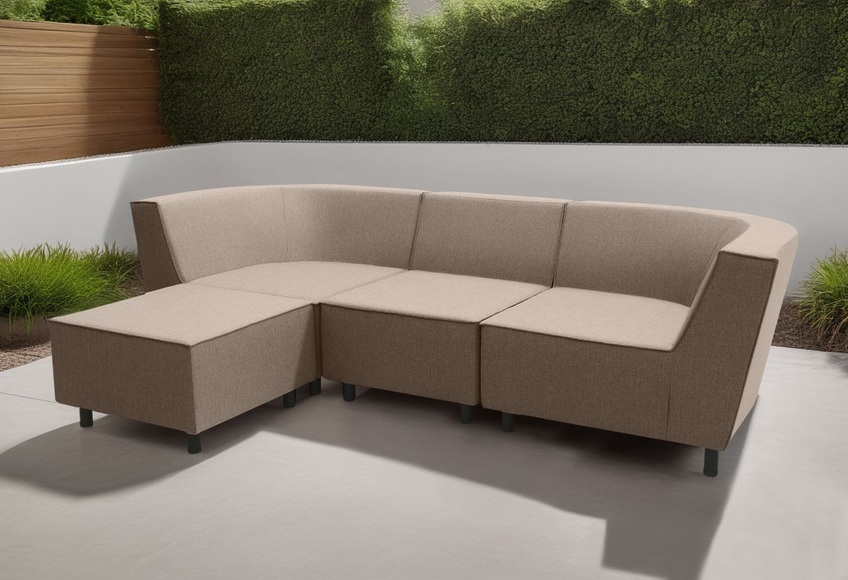 DOMO collection Ecksofa »Sonna, individuell zusammenstellbar L-Form«, Gartenlounge-Set oder Einzelelemente, Outdoor