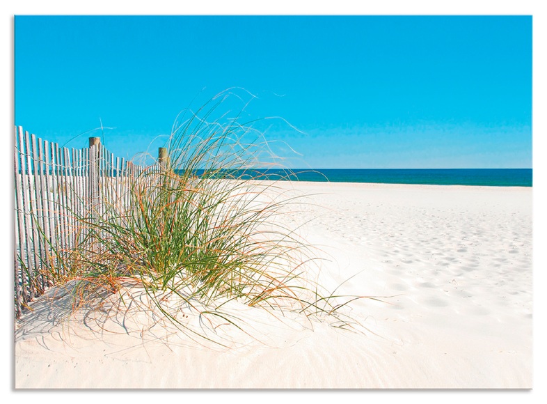 Artland Küchenrückwand »Schöne Sanddüne mit Gräsern und Zaun«