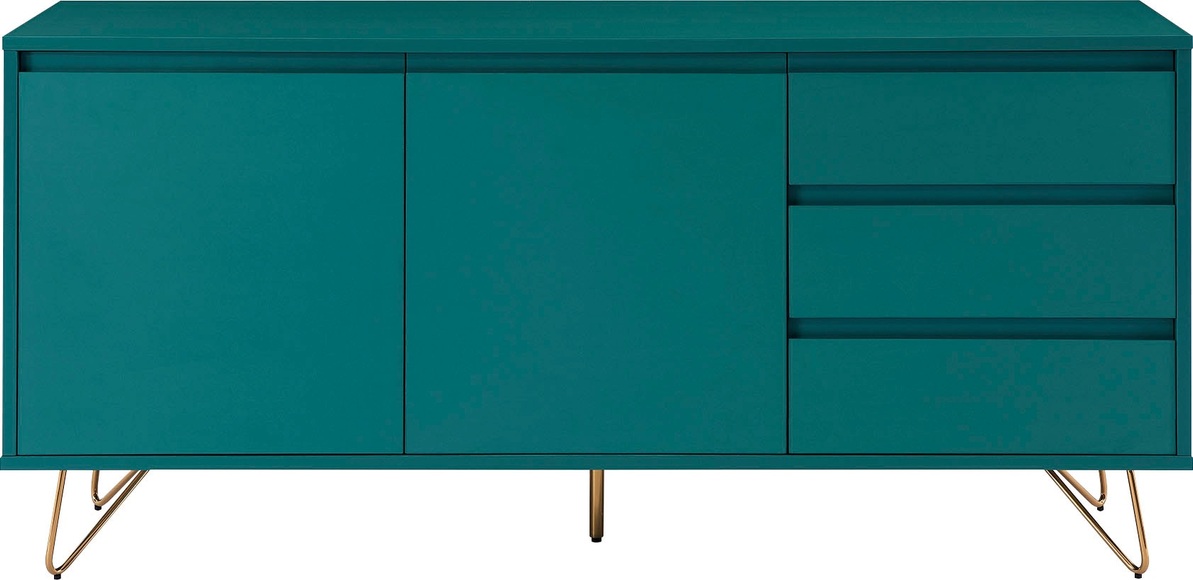 Sideboard matt blau 160x40