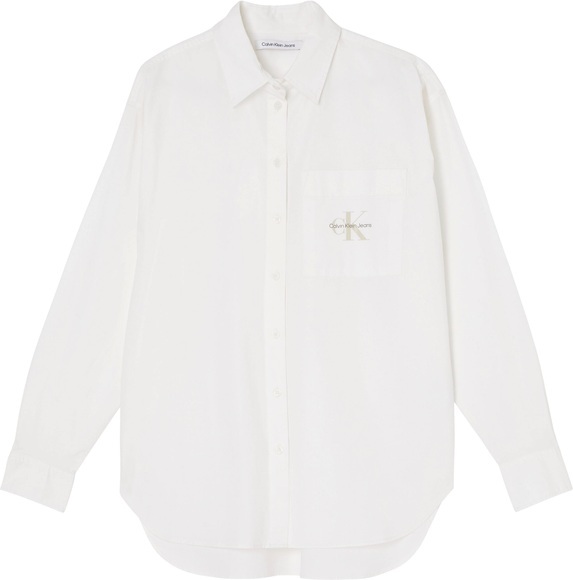 Calvin Klein Jeans Plus Hemdbluse »PLUS MONOLOGO RELAXED SHIRT«, mit klassischer Brusttasche