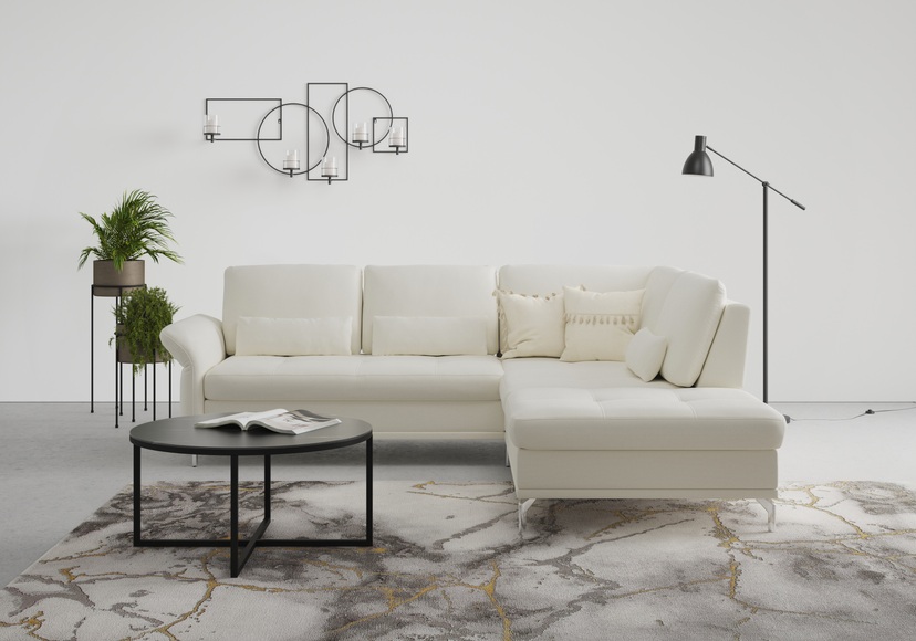 INOSIGN Ecksofa »Palm Beach«, Federkern, mit Sitztiefenverstellung, wahlweise mit Bettfunktion, Bettkasten und Armteilverstellung