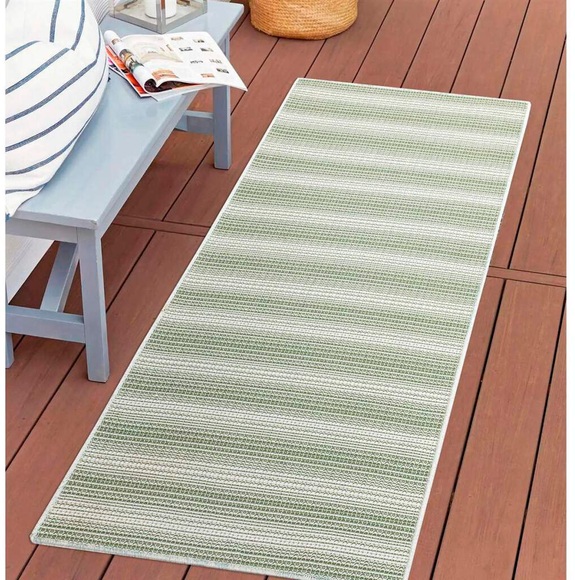 Carpet City Läufer »Palm«, rechteckig, 5 mm Höhe, Wetterfest & UV-beständig, für Balkon, Terrasse, Flur, Küche, flach gewebt