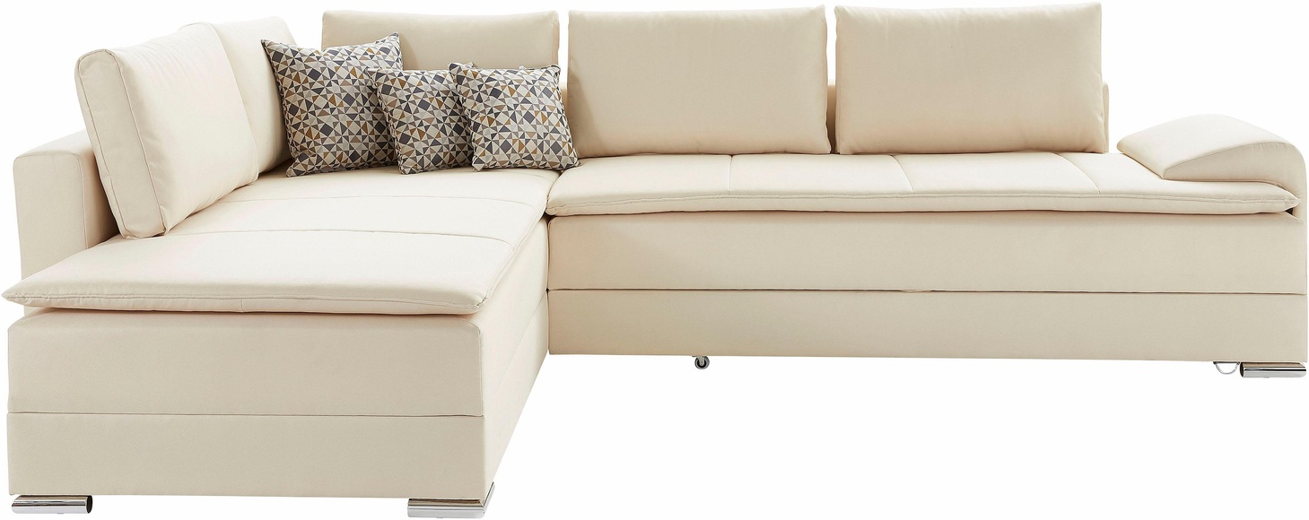 INOSIGN Ecksofa, mit Bettfunktion 180 cm, Dauerschlaffunktion