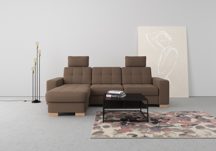 sit&more Ecksofa, wahlweise mit Bettfunktion und Bettkasten