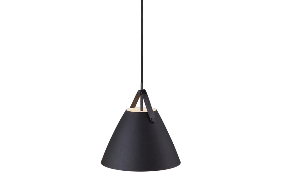 Hängeleuchte Strap in Schwarz, Ø 27 cm
