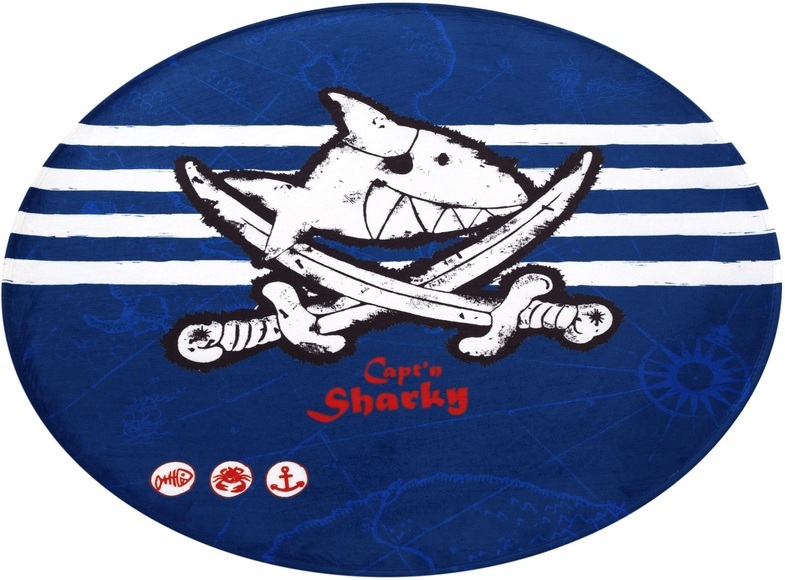 Kinderteppich, »SH-313«, Capt`n Sharky, rund, Höhe 6 mm, gedruckt