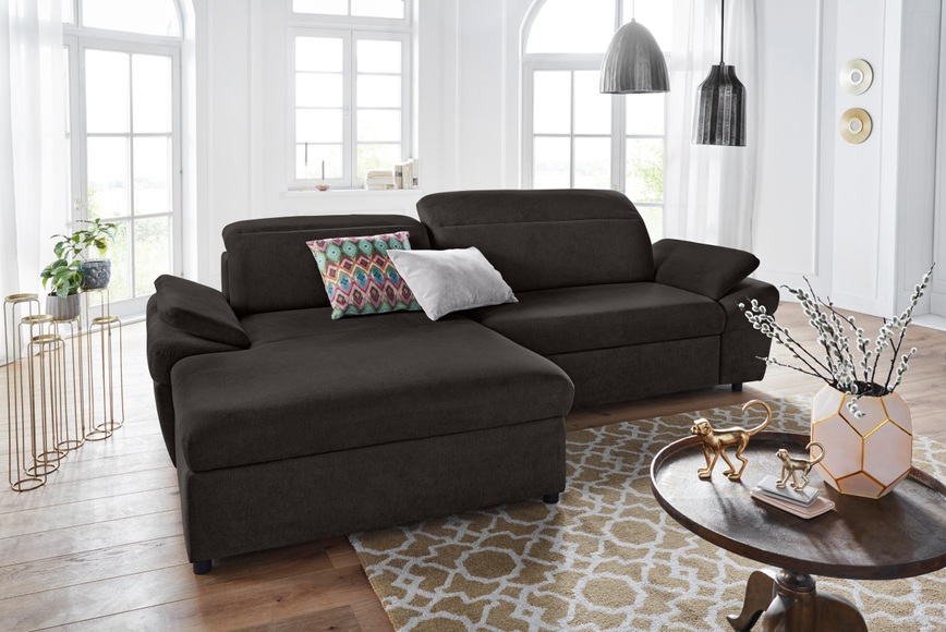 exxpo - sofa fashion Ecksofa, wahlweise mit Bettfunktion und Bettkasten