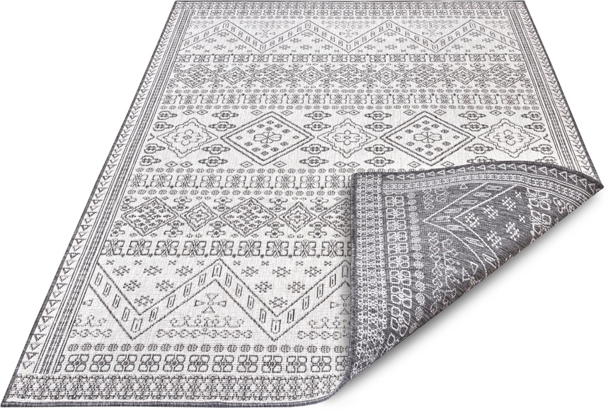 NORTHRUGS Teppich »Doha«, rechteckig, 5 mm Höhe, In- und Outdoor Teppich, Wendbar, gekettelt, strapazierfähig, pflegeleicht, Wohnzimmer, Balkon, Garten, in der EU Hergestellt