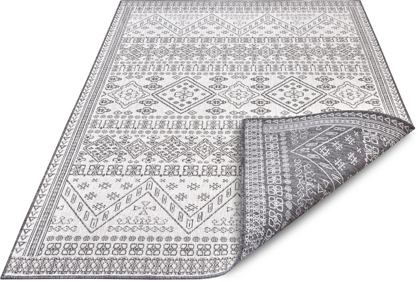 NORTHRUGS Teppich »Doha«, rechteckig, 5 mm Höhe, In- und Outdoor Teppich, Wendbar, gekettelt, strapazierfähig, pflegeleicht, Wohnzimmer, Balkon, Garten, in der EU Hergestellt