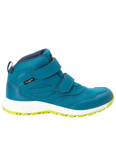 Jack Wolfskin Wasserdichte Wanderschuhe Kinder Woodland Texapore Mid VC Kids 40 grün scuba