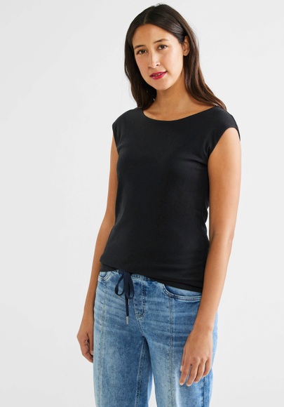 STREET ONE Shirttop »Style Ada«, in modischer Unifarbe