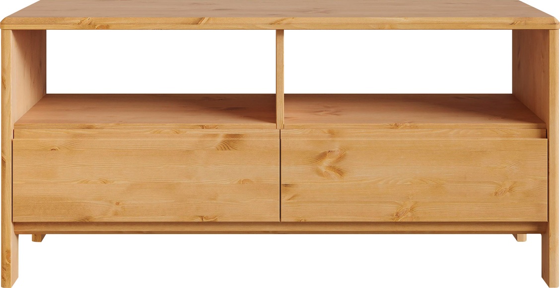 Home affaire TV-Schrank »Liva«, Breite 114 cm, Massivholz, 2 Schublade und 2 offenen Fächer