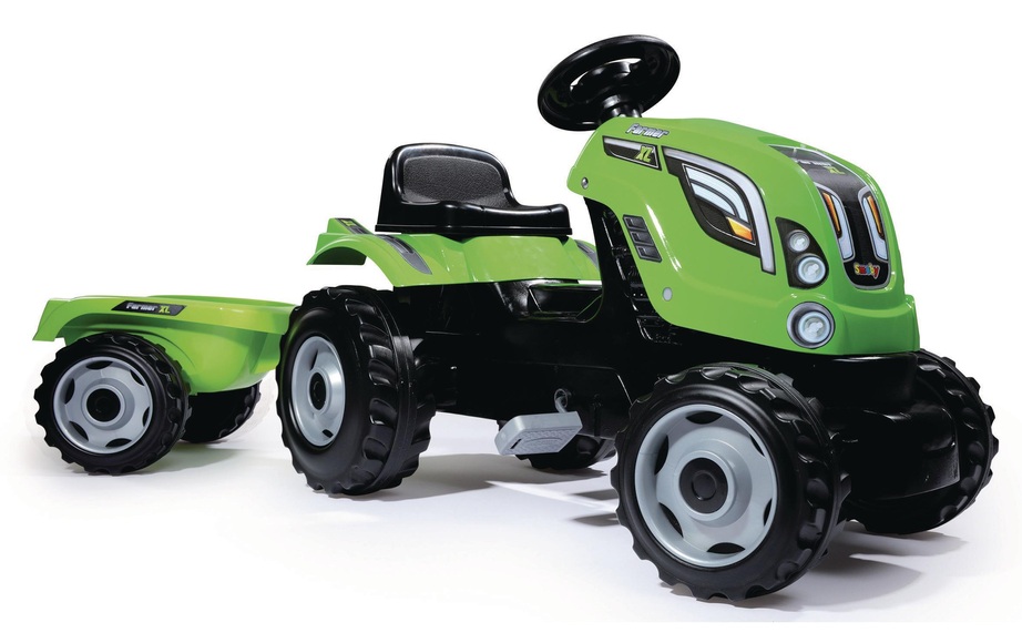 SMOBY Traktor Farmer XL grün mit Anhänger