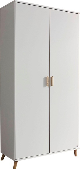 MID.YOU Drehtürenschrank in weiss , Falun 2-Trg. Alpinweiss , Holzwerkstoff , 2 Fächer , 92x203x53 cm , bedruckt,Nachbildung , 000380049811