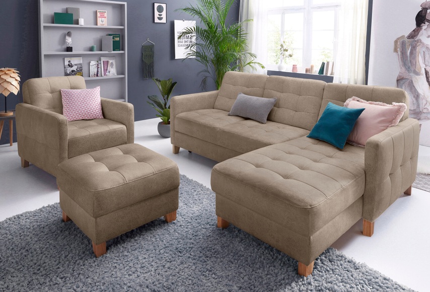exxpo - sofa fashion Ecksofa, wahlweise mit Bettfunktion