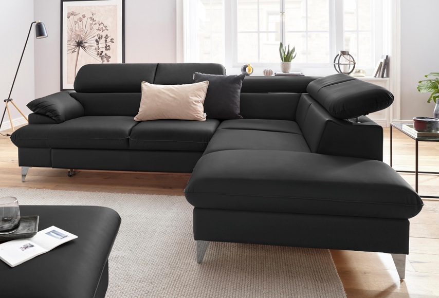 COTTA Ecksofa »Caluso«, inklusive Kopfteilverstellung, wahlweise mit Bettfunktion