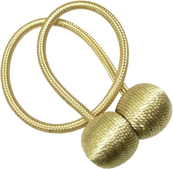 GARDINIA Raffhalter »Raffhalter Flex-S mit Magnet«, (2 St.), mit gewebten Band mit Kugeln