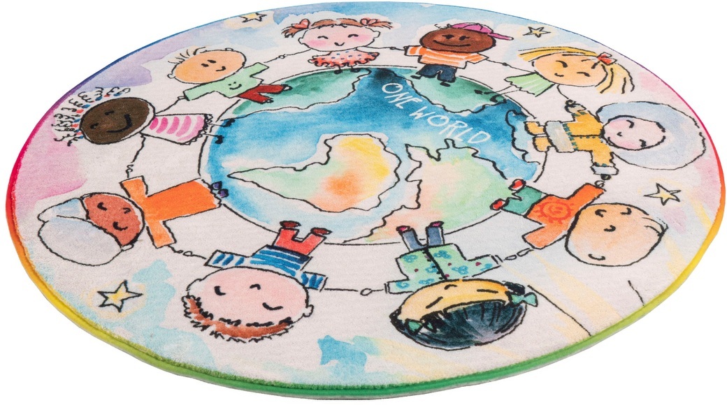 Obsession Kinderteppich »My Juno 477«, rund, 10 mm Höhe, Kurzflor, Spielteppich, Motiv Kinder, Kinderzimmer